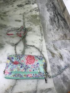 Floral Print Clutch Bag