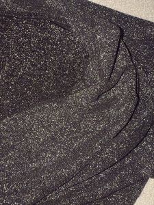 Sparkly Black Twist Front Top