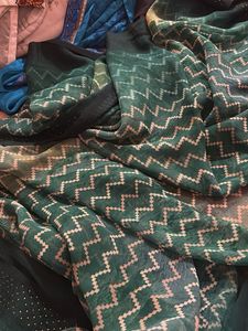 Beautiful Green Saree with Embellishments