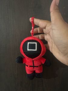 plush Squid Game guard keychain