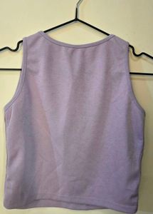 💜 Lavender Side Cut-Out Crop Top 💜