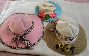 Set of 3 Summer Sun Hats