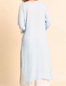 Elegant Light Blue Embroidered Kurta
