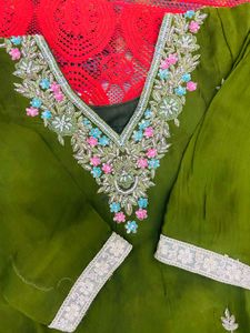 Beautiful Green Kurta Set with Dupatta