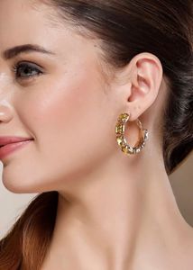 Contemporary hoop earrings