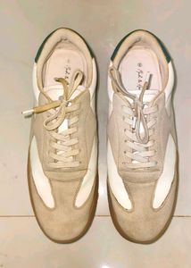 Retro Beige Suede Sneakers