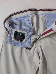 Louis Philippe Men's Beige Chinos