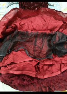 Girls Velvet Partywear Gown