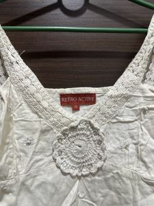 Retro Active Cream Crochet Top 🤍🥥