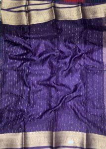 Beautiful Purple Organza Saree