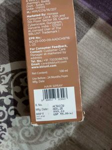 BBlunt Tarini Anti-Frizz Hair Spray