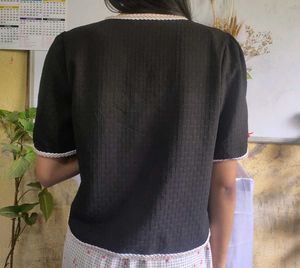 Chic Textured Button-Up Top