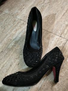Sparkly Black Heels