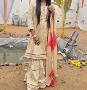 Elegant Embroidered sharara Set