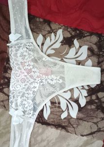 Comfortable White &amp; Purple Trim Briefs 6