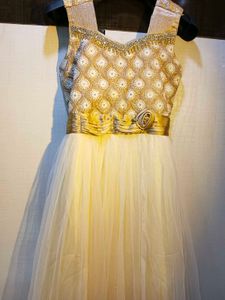 Gold Embroidered Party Dress