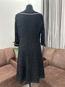 Elegant Black Lace V-Neck Dress