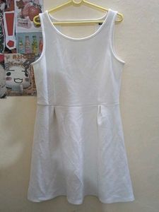 White Sleeveless Mini Dress