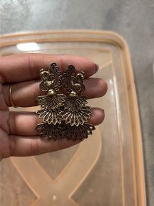 Antique Peacock Jhumka Earrings