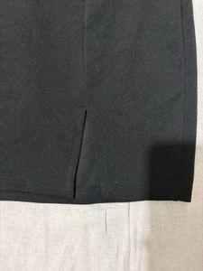 Striped fitted Shirt and Black Skirt Set