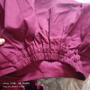 Maroon Two-Piece Set