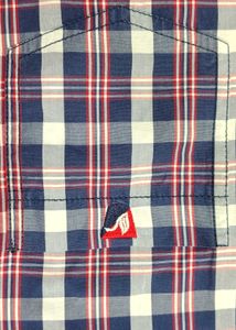 American Swan Navy Plaid Shirt