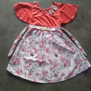 Combo Set Girls Western Dress