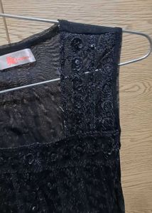 Sparkly Black Sleeveless Top