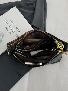 White Crossbody Bag with Gold Accents