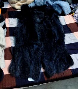 Branded stunning long faux fur jacket