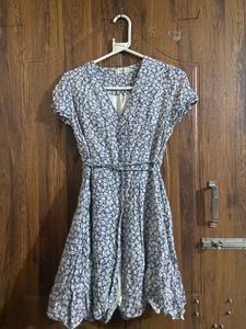 Blue Floral Mini Dress
