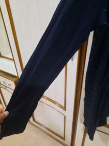 Navy Black Cardigan with Sparkles