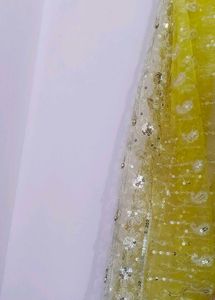 Bright Yellow Kurti Skirt With Dupatta
