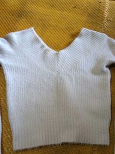 White Fuzzy Knit Sweater