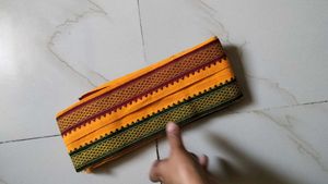 Elegant Yellow Cloth with Intricate Border