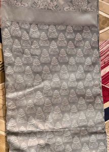 Elegant Grey Silk Saree