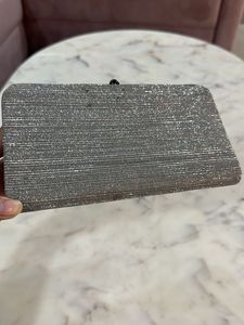 Sparkling Silver Evening Clutch