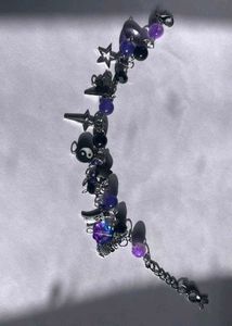 Gothic Purple Cluster Bracelet