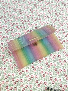 Vibrant Rainbow Shimmer Clutch