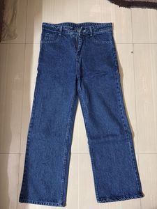 Blue Wide Leg Jeans