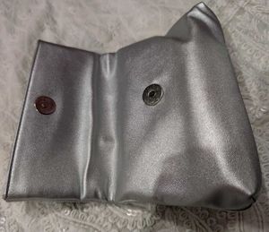 Clinique Silver Fold Over Pouch