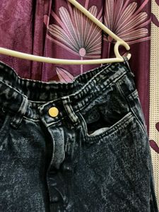 Acid Wash Wide Leg Jeans