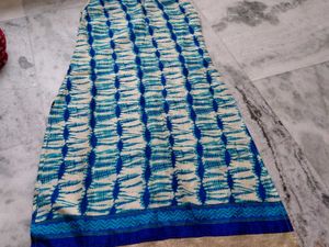 Blue &amp; White Tie-Dye Kurta