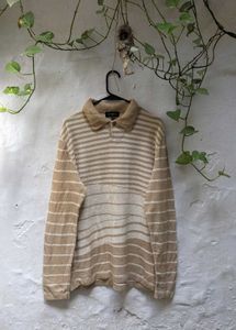 Striped Long Sleeve Polo Shirt