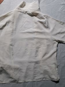 Cream Half Sleeve Shirt