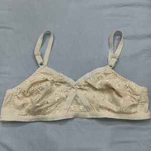 Vintage❤️ Embroidered Cotton Bra