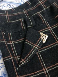 Plaid Skinny Fit Pants