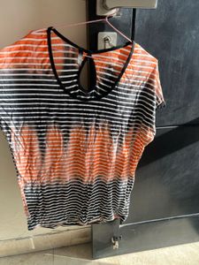 Striped Ombre Dolman Sleeve Top