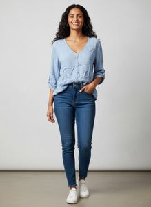 Marks & Spencer’s Blue V-Neck Top