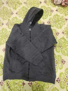Men's Grey Zip-Up Hoodie
